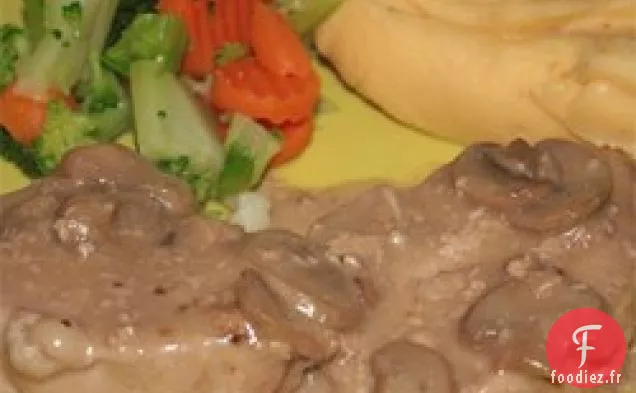 Côtelettes de Porc aux Champignons Ivres Crémeuses