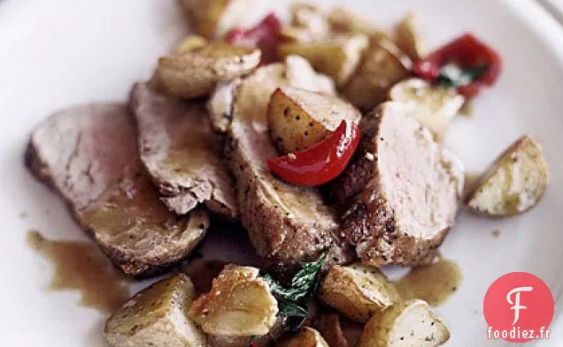 Filet de Porc Épicé avec Pommes de Terre et Poivrons