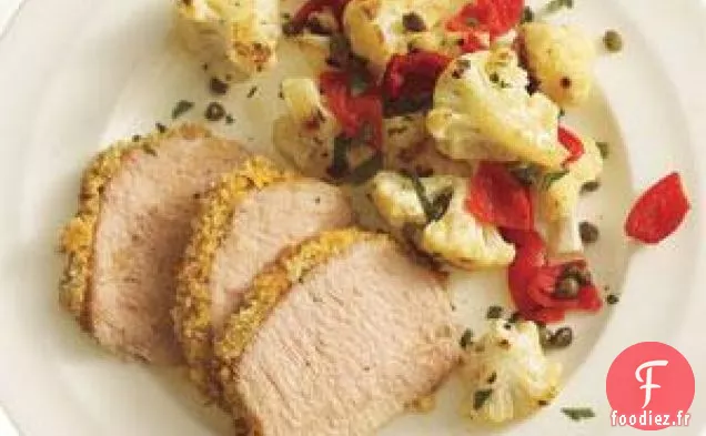 Longe De Porc Au Chou-Fleur Sauté Et Câpres