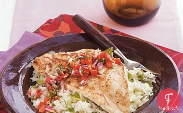 Mérou Poêlé à la Relish Sucrée au Gingembre