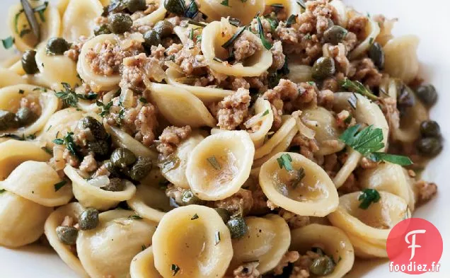 Orecchiette de Veau, Câpres et Vin Blanc
