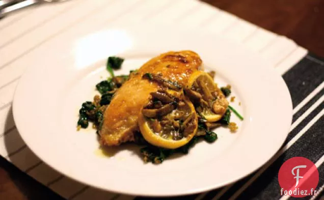 Dîner ce soir: Poulet Sauté aux Olives, Câpres et Citrons Rôtis