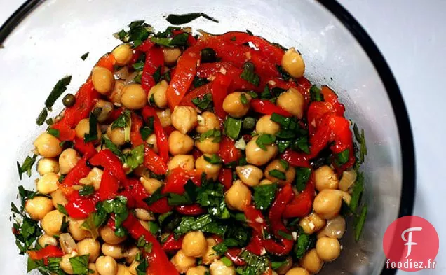 Salade De Pois Chiches Aux Poivrons Rouges Rôtis