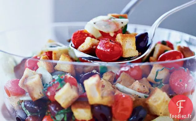 Salade de Pain aux Tomates Rôties et Câpres