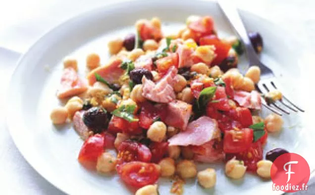 Salade De Saumon Frais Aux Pois Chiches Et Tomates