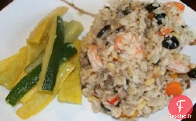 Risotto aux Crevettes et aux Pignons de Pin