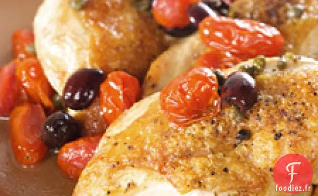 Poulet rôti à la poêle