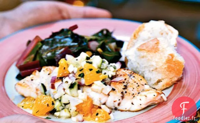 Filets de Mérou à la Relish d'Agrumes et de Fenouil