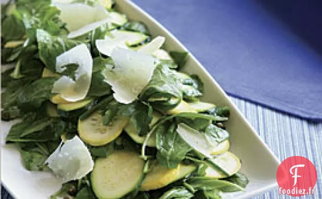 Salade De Courge D'Été Au Citron, Câpres Et Parmesan