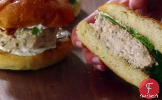 Hamburgers de Poulet à la Mayonnaise Ail-Romarin