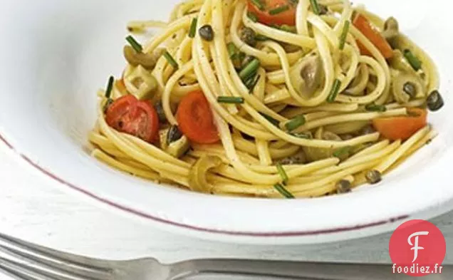 Linguine Aux Tomates, Câpres et Olives