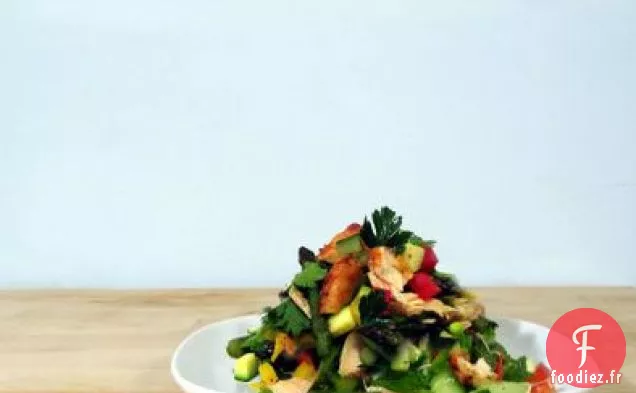 Salade De Saumon Printanier Aux Asperges Rôties