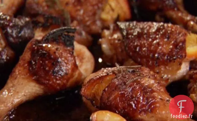 Poulet Rôti à la Poêle aux Oranges et au Romarin