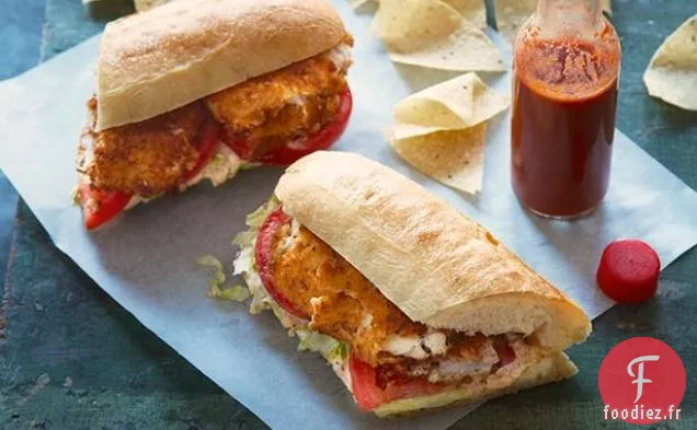 Poisson-Chat en Croûte de Tortilla Po ' Boys