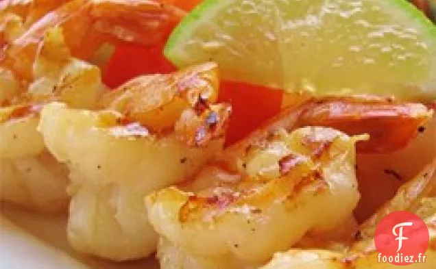 Crevettes à la Tequila et au Citron Vert Grillées