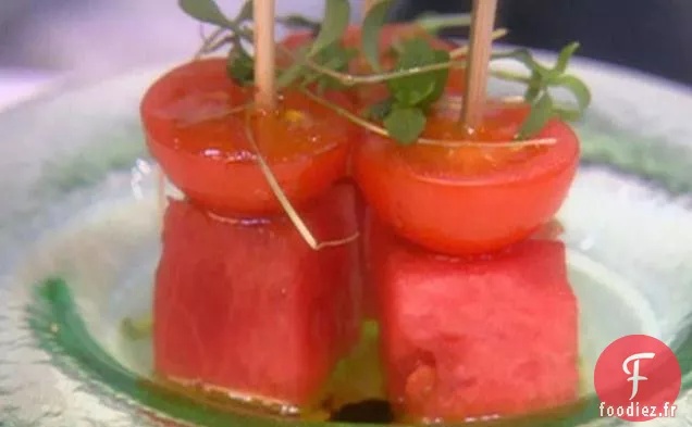 Brochette Pastèque-Tomate