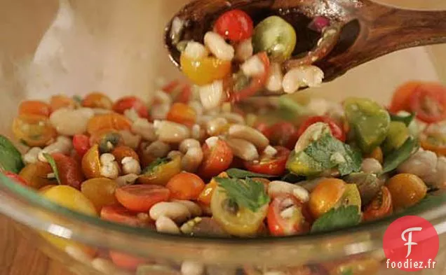 Salade De Tomates Et Haricots Blancs