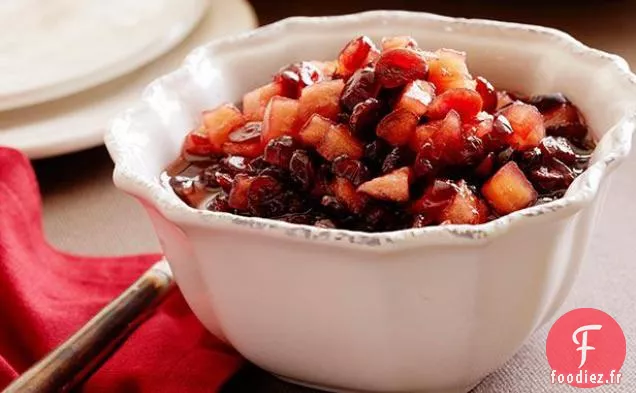 Sauce Canneberge à la Cannelle et aux Pommes