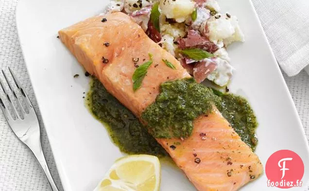 Saumon au Pesto et Pommes de Terre