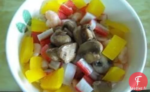 Salade de Pâtes au Crabe et aux Crevettes