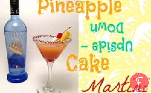 Gâteau à l'ananas à l'envers dans un verre