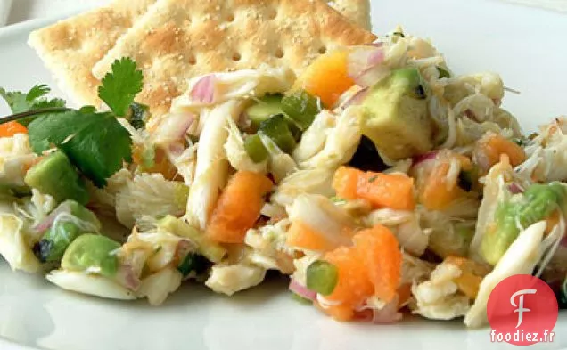 Salade de Crabe à la Papaye et à l'Avocat