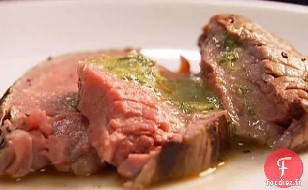 Porc Désossé Jamaïcain Grillé avec Salsa à la Banane et à la Mangue Rôties