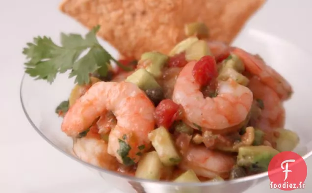 Cocktail De Crevettes À L'Avocat Et Aux Olives
