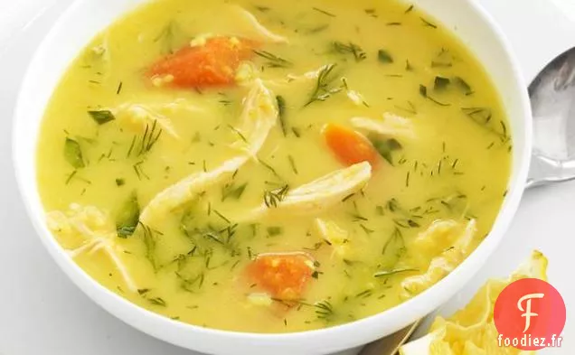 Soupe de Poulet au Curry et Riz