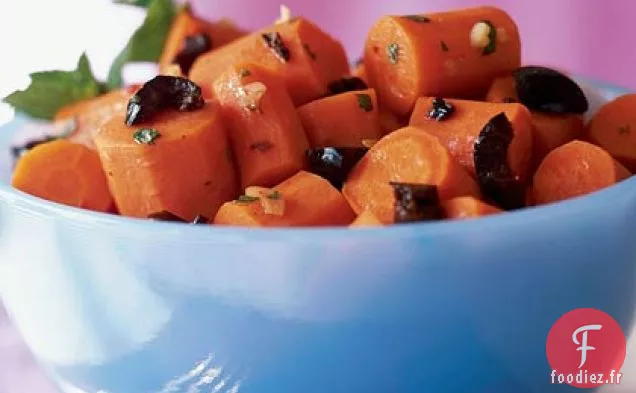 Carottes Braisées Épicées aux Olives et à la Menthe