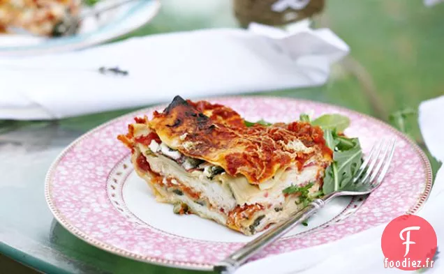 Lasagne À La Tomate Et Aux Légumes Verts