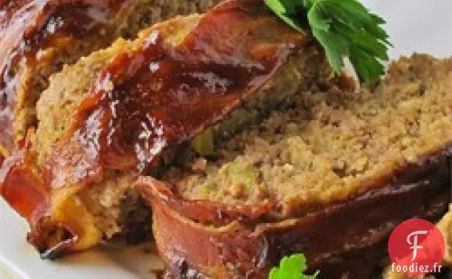 Pain de Viande Enveloppé de Bacon BBQ