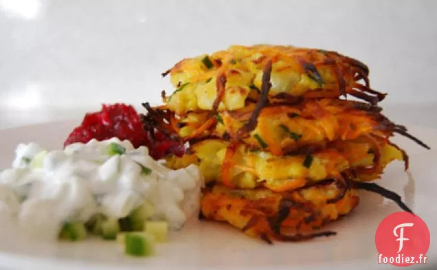 Latkes de Patate Douce au Chou-Fleur
