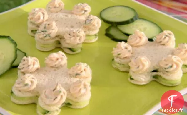 Fleurs de Sandwich au Thé au Concombre