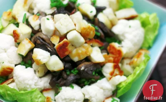 Champignons Rôtis, Fromage Halloumi Et Chou-Fleur