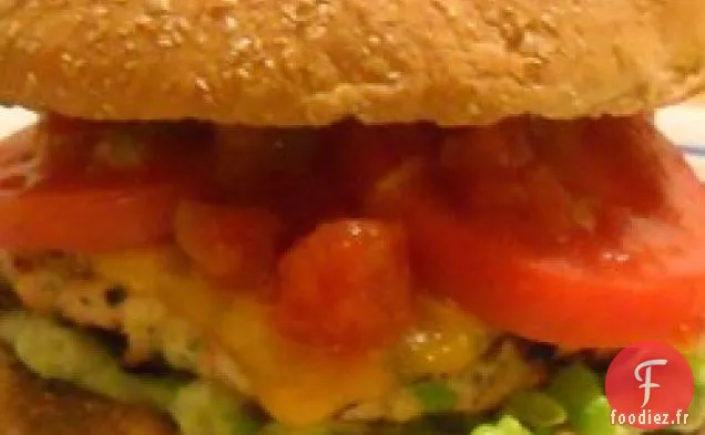 Hamburgers au Poulet au Chili Vert