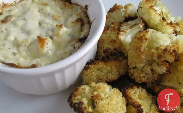 Chou-Fleur Croustillant Avec Trempette Chaude Au Parmesan