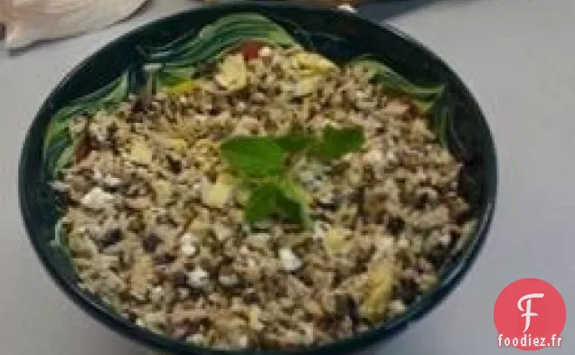 Salade de Lentilles et Féta à l'Orzo Mentholée