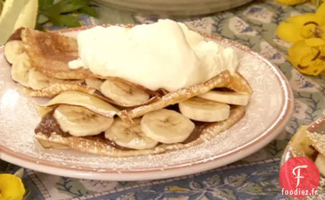 Crêpes Fourrées Au Chocolat et à la Banane