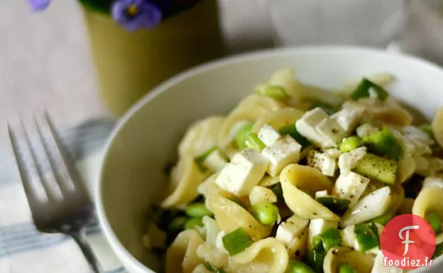 Salade De Pâtes Edamame Et Chou-Fleur À La Feta