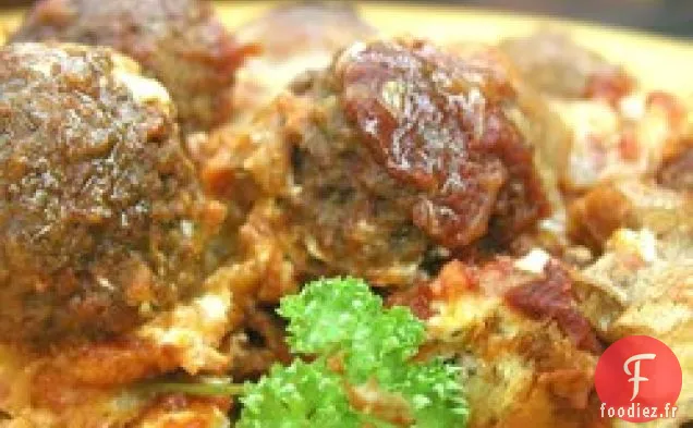 Casserole de Sandwich aux Boulettes de Viande Italiennes