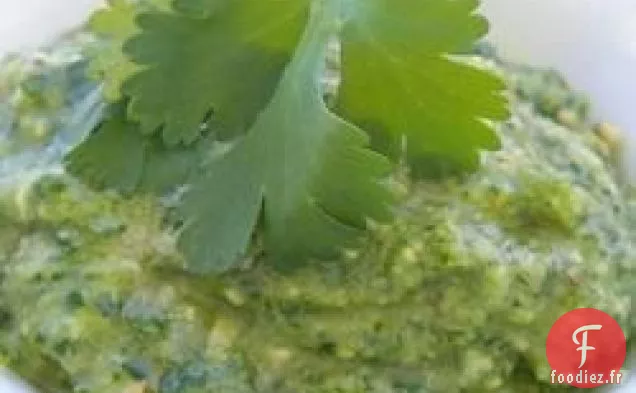 Pesto de Noix de Cajou au Piment Coriandre et au Citron Vert