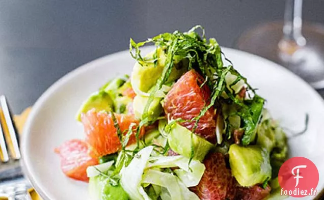 Salade d'Avocat, Pamplemousse et Shiso