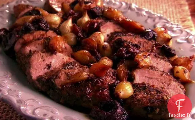 Longe de Porc Rôtie avec Glaçage à l'Ananas