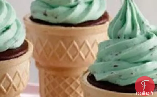 Cônes de Gâteau au Chocolat à la Menthe