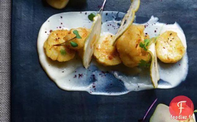 Pétoncles Poêlés Au Chou-Fleur, Raifort Et Pomme
