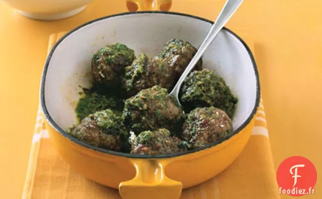 Boulettes de Viande au Pesto et Couscous