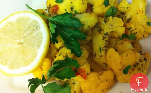 Chou-Fleur Épicé Au Citron Et À L'Ail