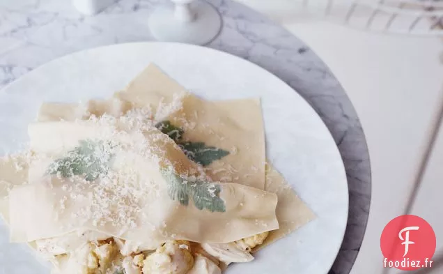 Raviolis au Chou-Fleur et Crabe