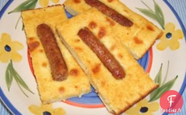 Crêpes Cuites au Four avec des Saucisses